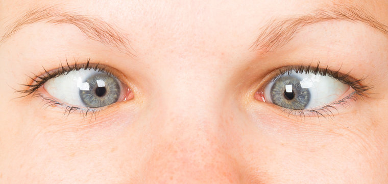 Women eye, close-up, blue