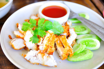 Fry chicken and sauce