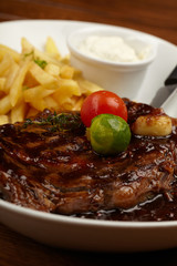 steak with French Fries