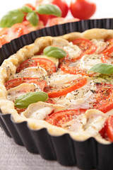 pizza/ tomato and cheese tart