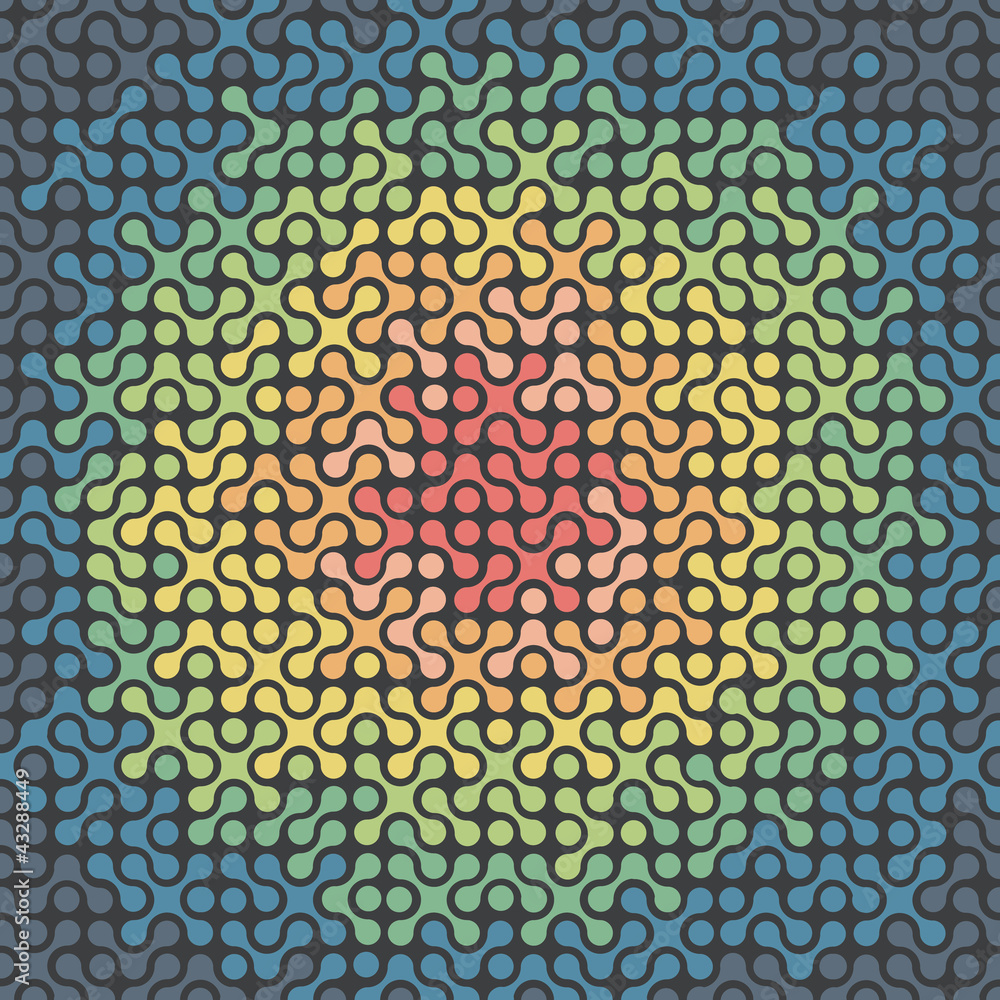 Poster Abstract Mosaic background from joined parts with circle composi