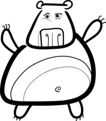 cartoon grizzly bear for coloring