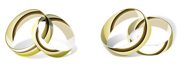Wedding rings are the vector