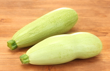 squash on wooden table close-up