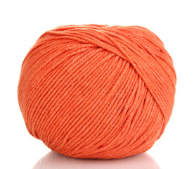 Knitting yarn isolated on white