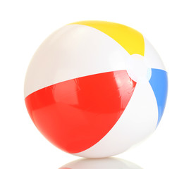 bright inflatable ball isolated on white