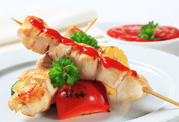 Chicken skewers