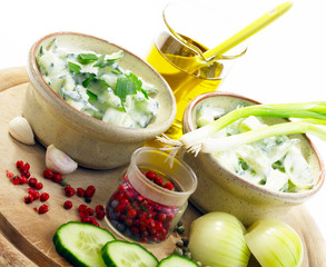 Zubereitung von Gurkensalat