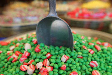 details of candy at the candy shop
