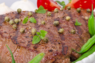 Grilled Steak. Barbecue