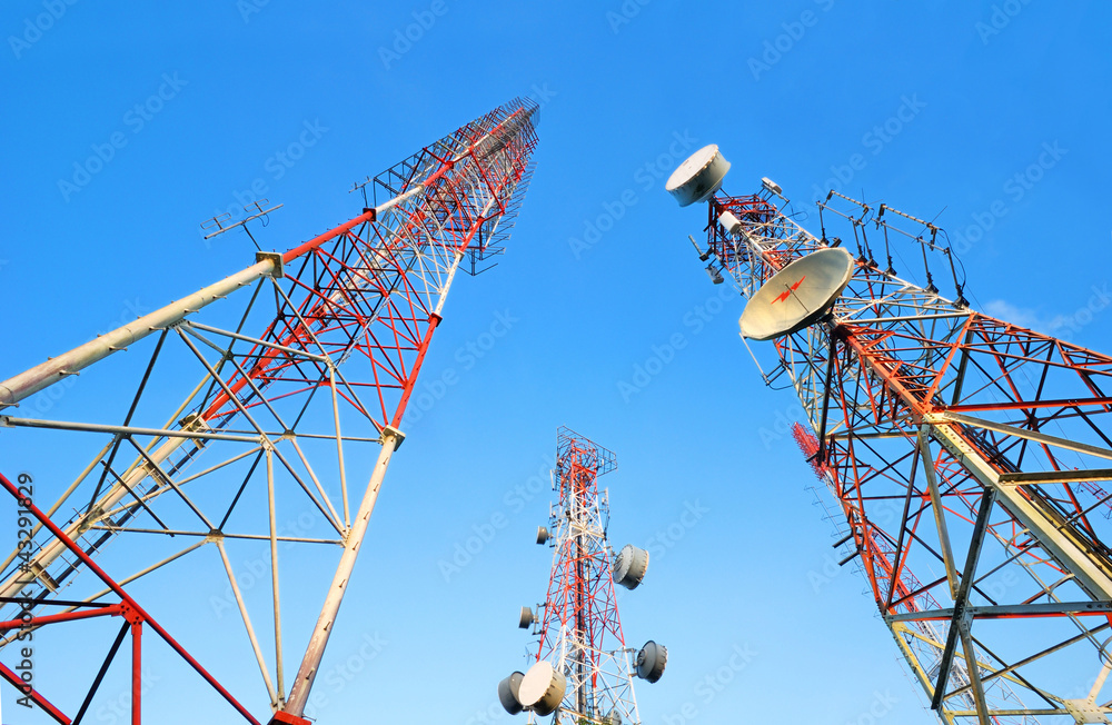 Wall mural telecommunication tower