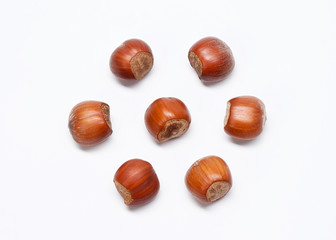 nuts isolated on white background
