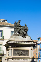 Isabela I with Christopher Columbus, Granada