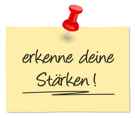 Post-it erkenne deine Stärken