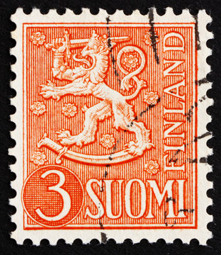 Postage stamp Finland 1954 Arms of the Republic of Finland