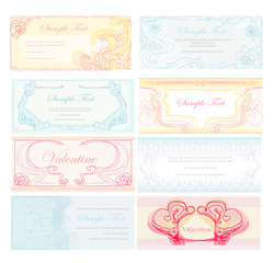 Set of various business cards