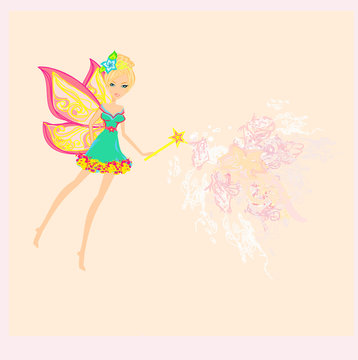 beautiful fairy vector graphic