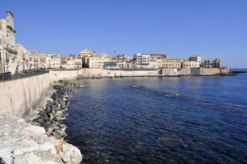 Italy. Italia. Siracusa lungomare di Ortigia