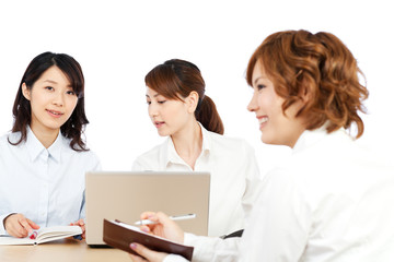 Beautiful young business women. Portrait of asian.