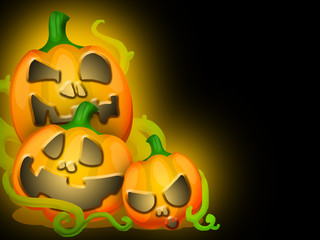 halloween background with pumpkin