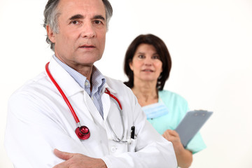 Obraz premium Doctor and nurse