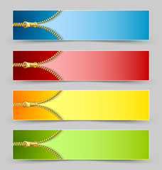Fototapeta premium Zipper banners