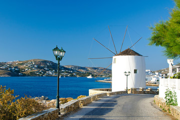 Parikia town on Paros island in Greece