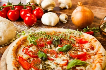Foto op Plexiglas Pizzeria Pizza
