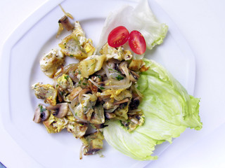 Maultaschen mit Champignons