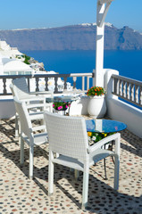 relaxing in Santorini, Cyclades, Greece