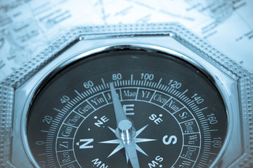 Compass on map © DariaTrofimova