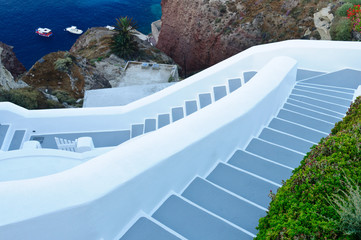 Stairs on a greek island of Santorini