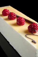 Lemon and raspberry mousse