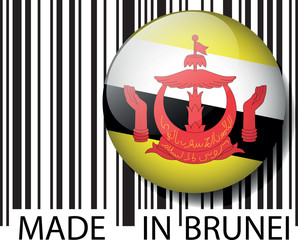 Made in Brunei barcode. Vector illustration