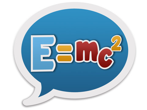 Balão de diálogo - E=mc2