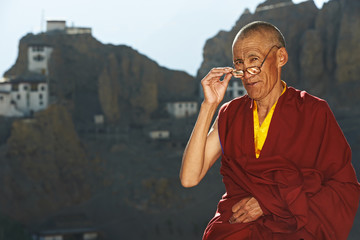 Indian tibetan monk sadhu © Kadmy
