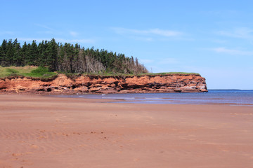 Red sand cliffs