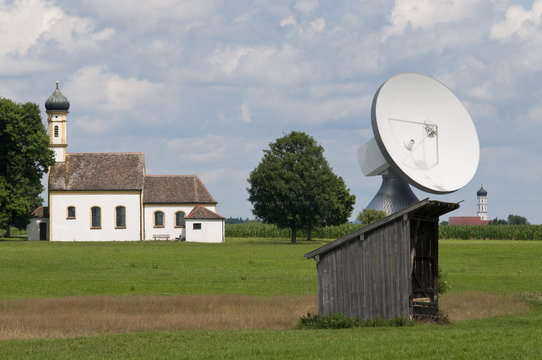 Erdfunkstelle Raisting, Bayern, Deutschland