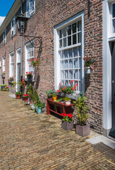 Colorful facades in a historic beguinage
