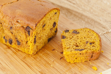 Homemade Chocolate Chip Pumpkin Bread