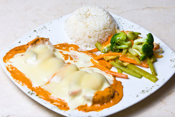 camarones con queso