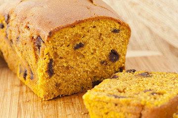 Homemade Chocolate Chip Pumpkin Bread