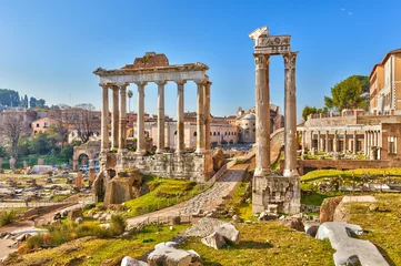 Photo sur Plexiglas Rome Ruines romaines à Rome, Forum