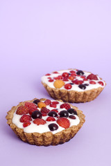 dessert with berries