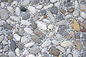 closeup of a patterned cobblestone floor