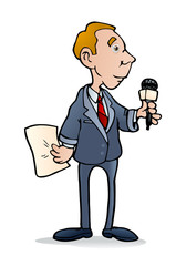 male reportier