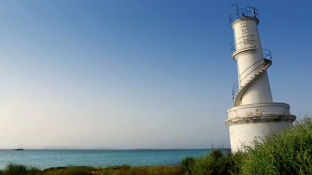 La Savina lighthouse in Formentera near Ibiza island