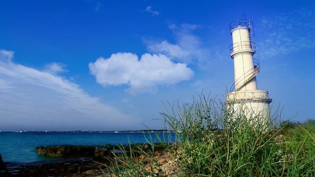 La Savina lighthouse in Formentera near Ibiza island