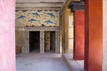 Inside the palace of Knossos