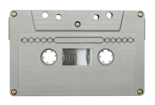 Old Cassette tape isolated on white with clipping path
